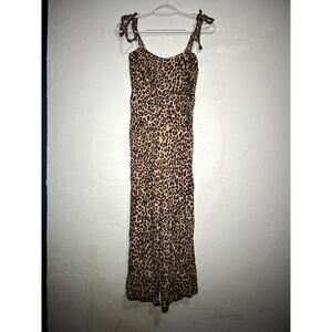Faithfull The Brand animal print cottagecore prairie fairy tie strap jumpsuit  2